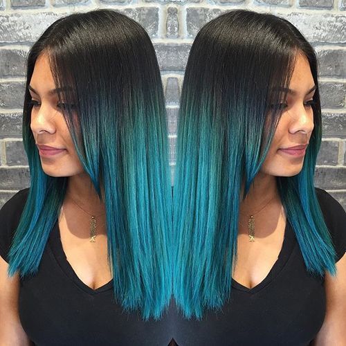 21 Bold Blue Highlight Hairstyles & Blue Ombre Hair Ideas - Styles Weekly
