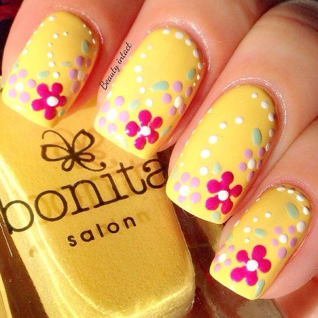 yellow nail designs